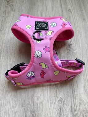 Sassy Woof - Pink Seashell print - Pet / Dog Harness - size Small